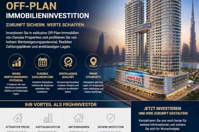 Attraktive Off-Plan-Immobilieninvestition von Danube Properties